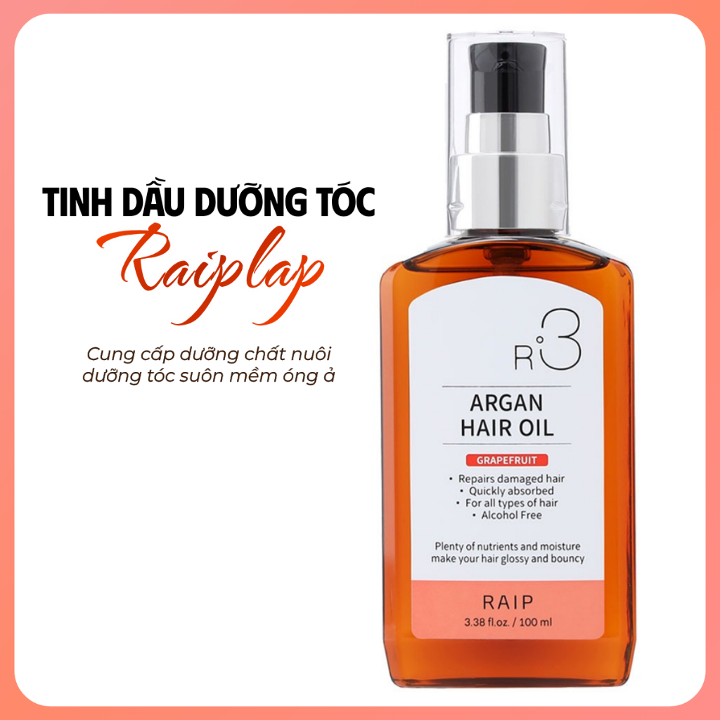 Tinh dầu dưỡng tóc RAIPLAP R3 Argan Hàn Quốc hương Grapefruit thơm ngọt dễ chịu dưỡng tóc mềm mượt | BigBuy360 - bigbuy360.vn