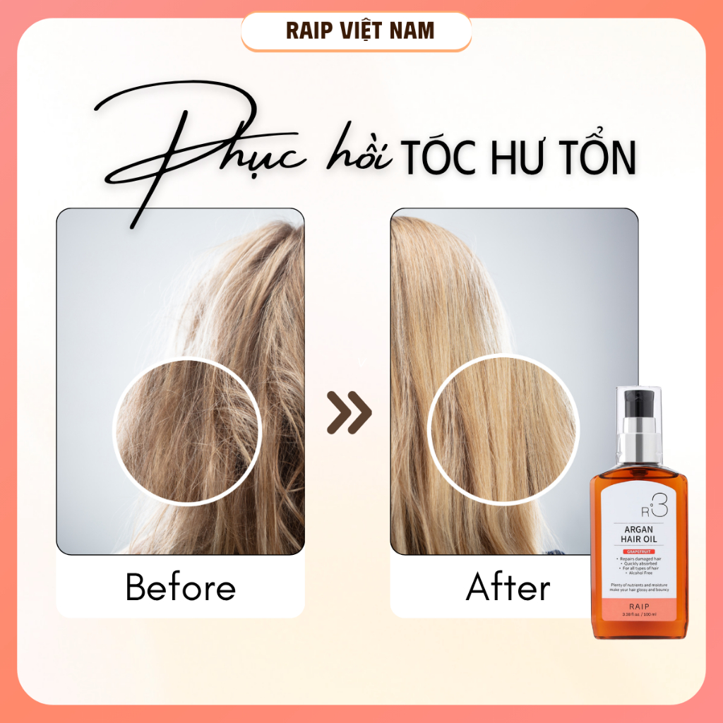 Tinh dầu dưỡng tóc RAIPLAP R3 Argan Hàn Quốc hương Grapefruit thơm ngọt dễ chịu dưỡng tóc mềm mượt | BigBuy360 - bigbuy360.vn
