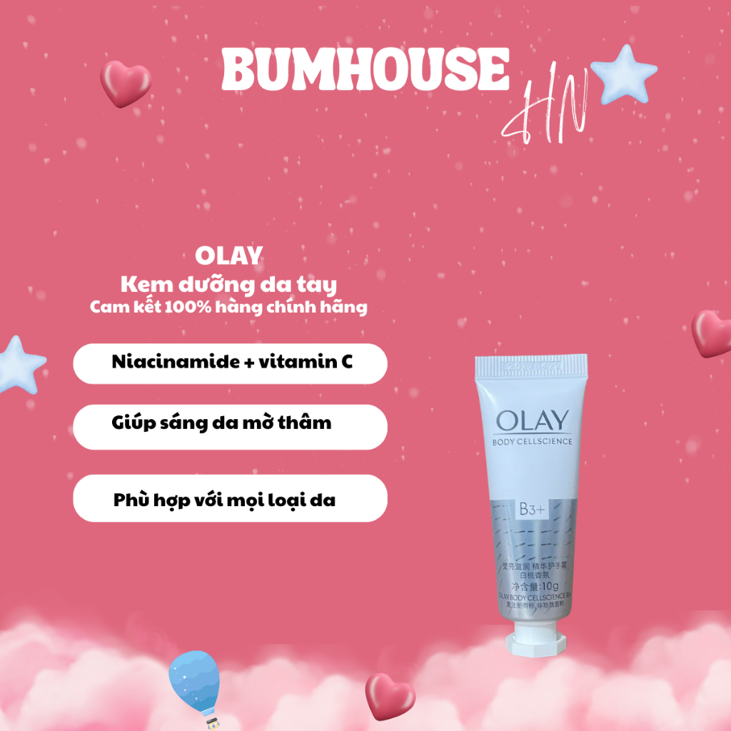 Kem dưỡng trắng da tay Olay B3+ vitamin C Niacinamide 10ml