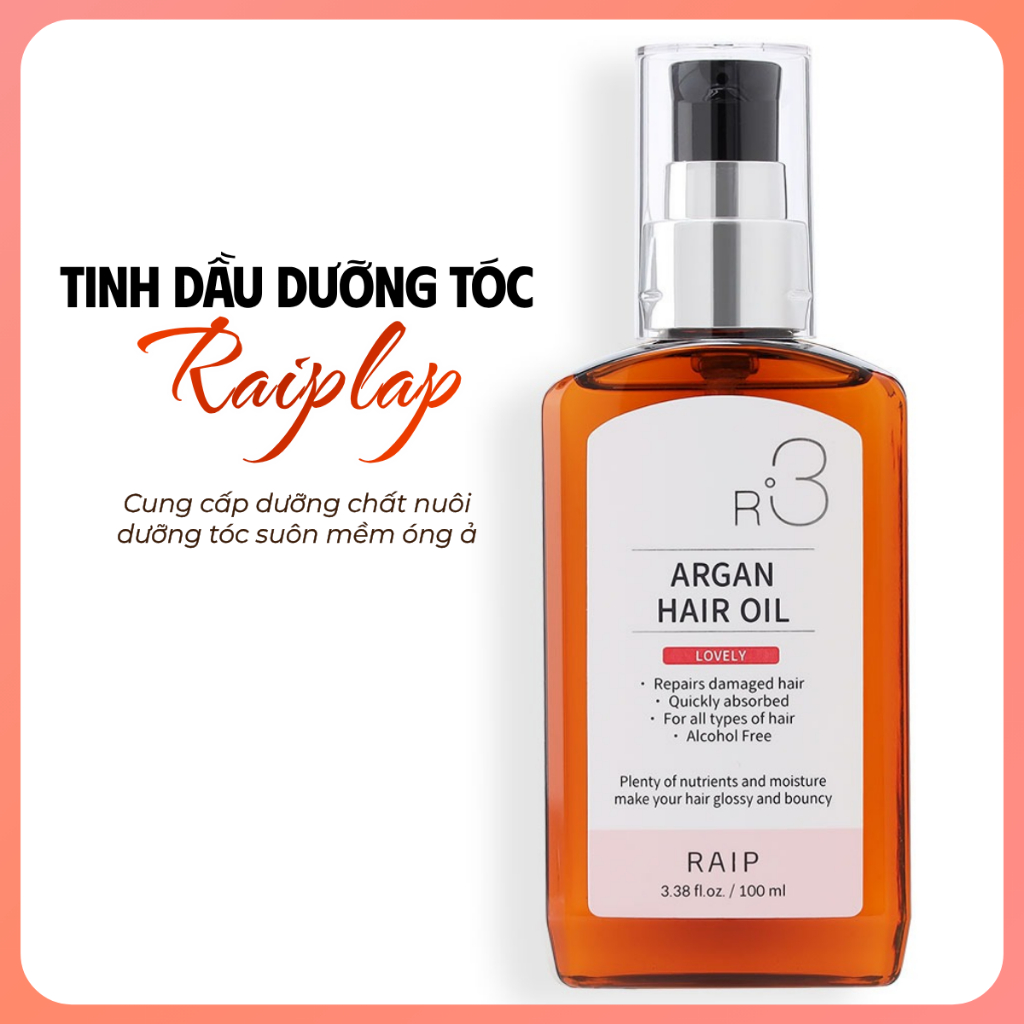 Tinh dầu dưỡng tóc RAIPLAP R3 Argan Hàn Quốc hương Lovely ngọt ngào nữ tính cho mái tóc mềm óng mượt | BigBuy360 - bigbuy360.vn
