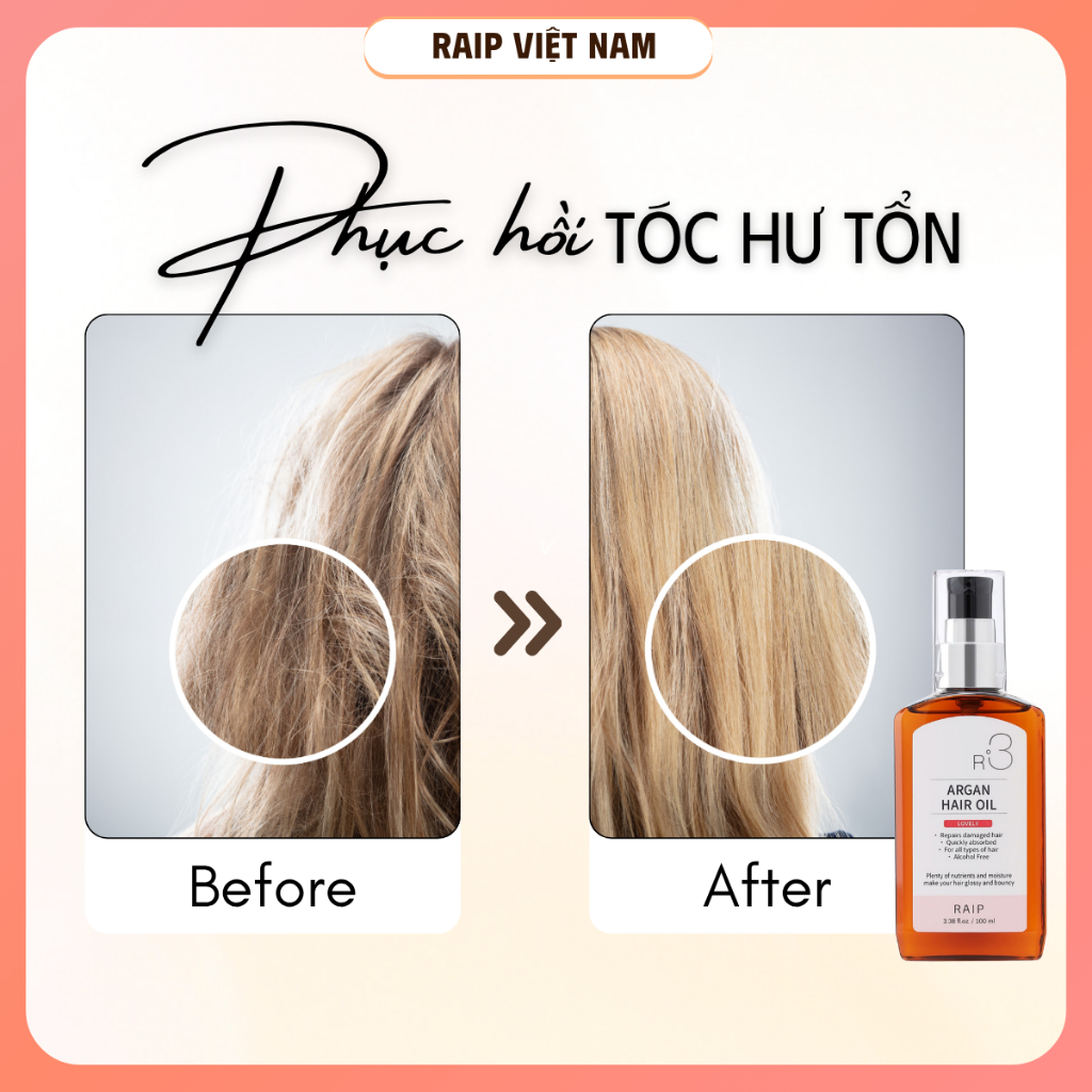Tinh dầu dưỡng tóc RAIPLAP R3 Argan Hàn Quốc hương Lovely ngọt ngào nữ tính cho mái tóc mềm óng mượt | BigBuy360 - bigbuy360.vn