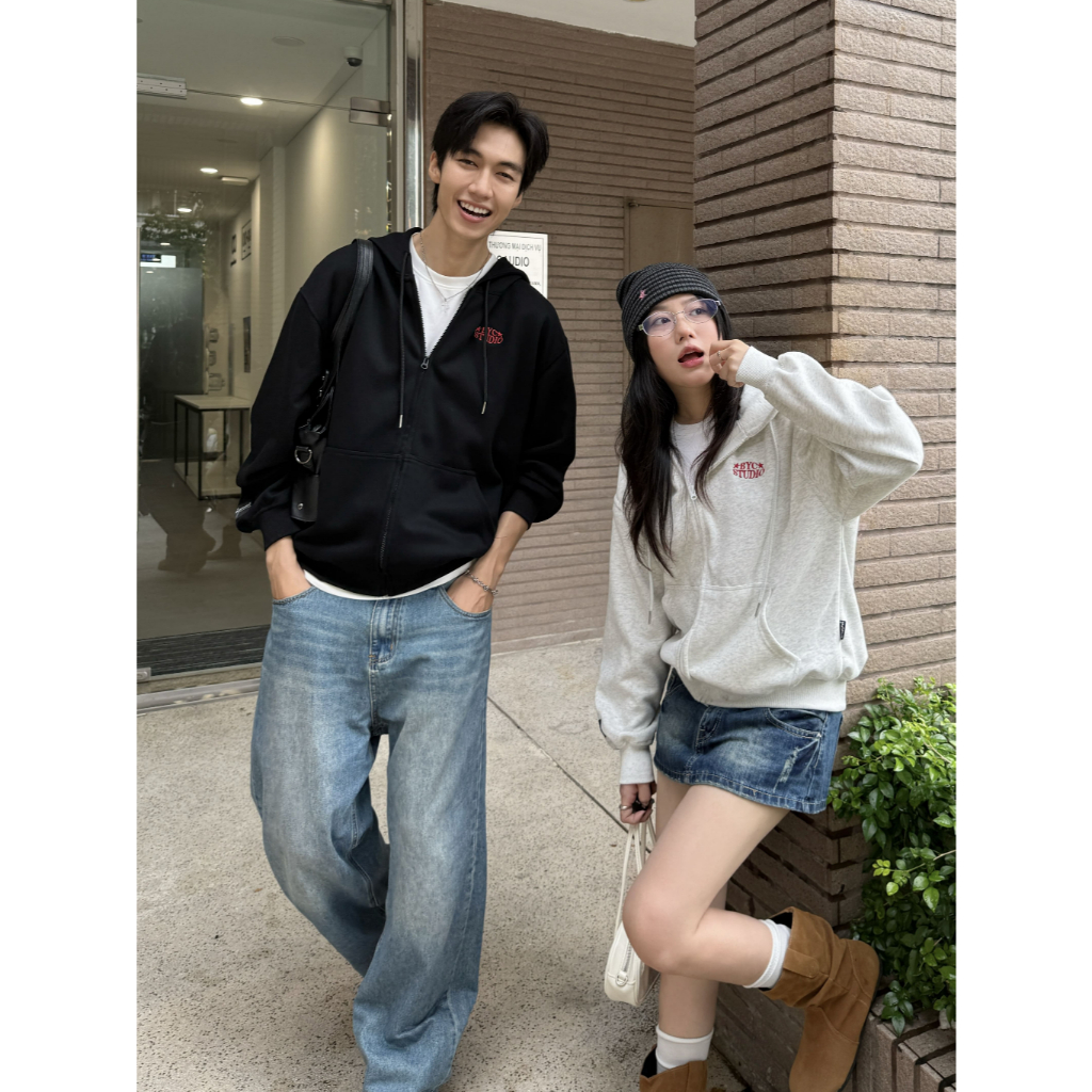 Áo Hoodie Zip Basic 𝑩𝒚𝒄𝒂𝒎𝒄𝒂𝒎 Vải Nỉ 2 Da Chống Nắng Tốt Form Rộng Nam Nữ Unisex AHOD002 | BigBuy360 - bigbuy360.vn