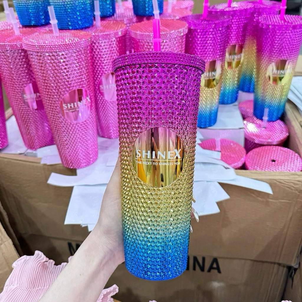 Ly Uống Nước Lấp Lánh SHINEX Cao Cấp Dày Xịn 650ml, Nhựa Xịn