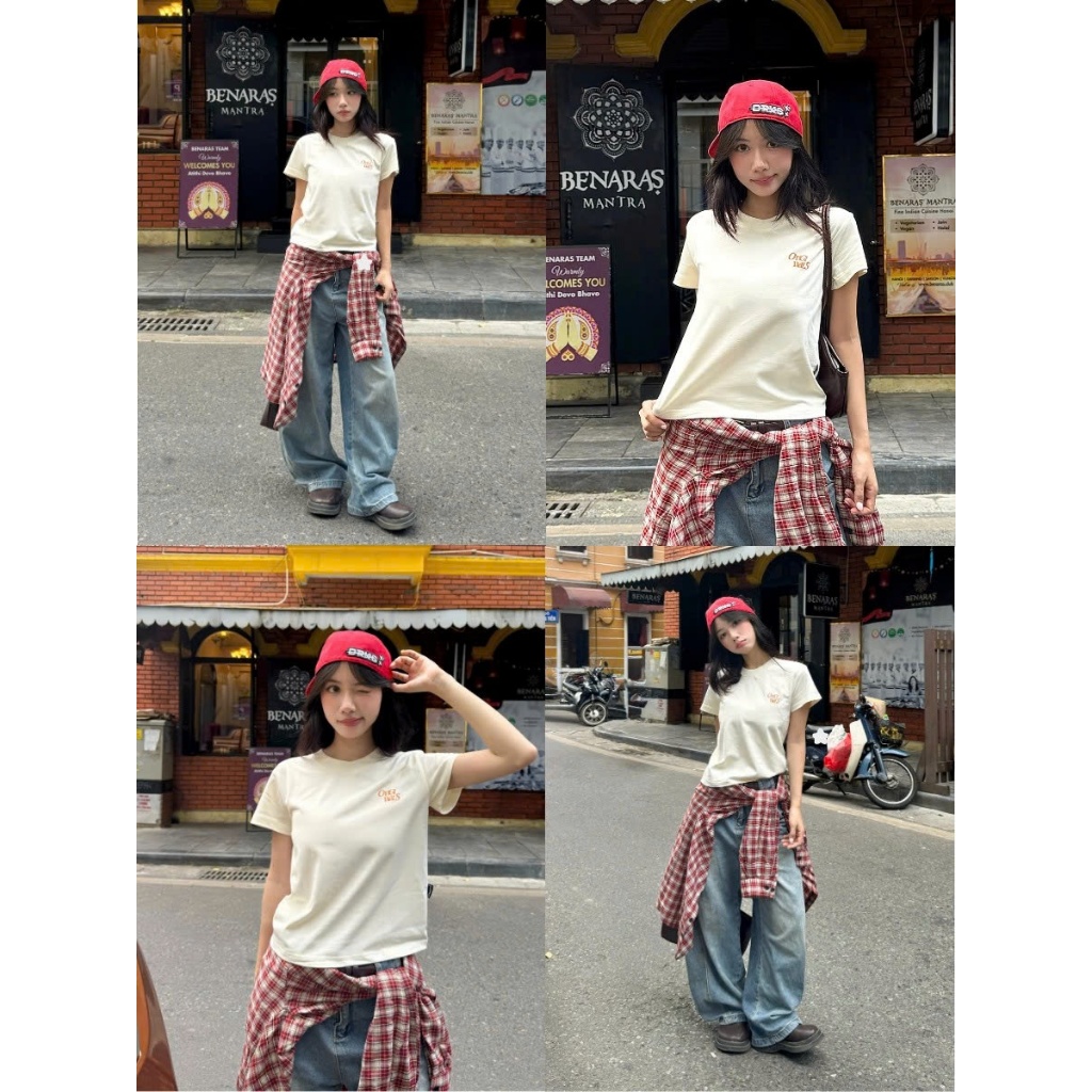 Áo Thun Baby Tee 𝑩𝒚𝒄𝒂𝒎𝒄𝒂𝒎 Basic BLACK/WHITE/GREY HOT TREND AMD015 | BigBuy360 - bigbuy360.vn