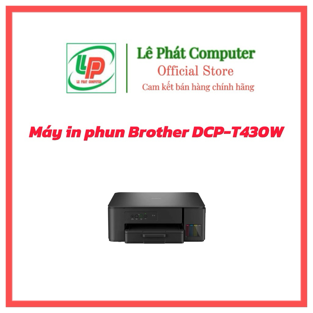 Máy in phun màu đa năng Brother DCP-T430W (In, Copy, Scan, USB, WiFi)-Đã có mực kèm theo-Chính Hãng
