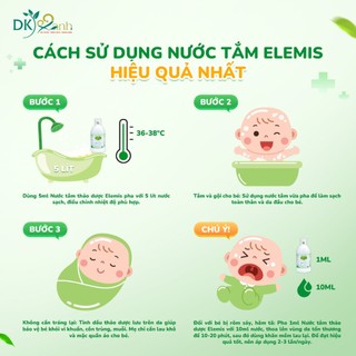 Nước Tắm Gội Thảo Dược Cho Bé Elemis Chai 200ml 500ml Dược Khoa Xanh Chăm Sóc Làn Da Bé Dịu Nhẹ