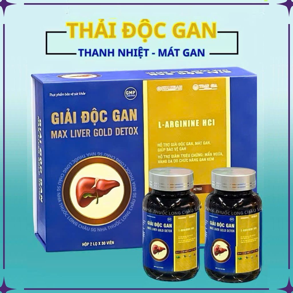 Giải Độc Gan MAX LIVER GOLD DETOX - Hỗ trợ thanh nhiệt, thải độc, tăng cường chức năng gan, ngừa mụn