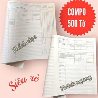[Compo 500 tờ] - GIẤY THI - phách dọc hoặc ngang