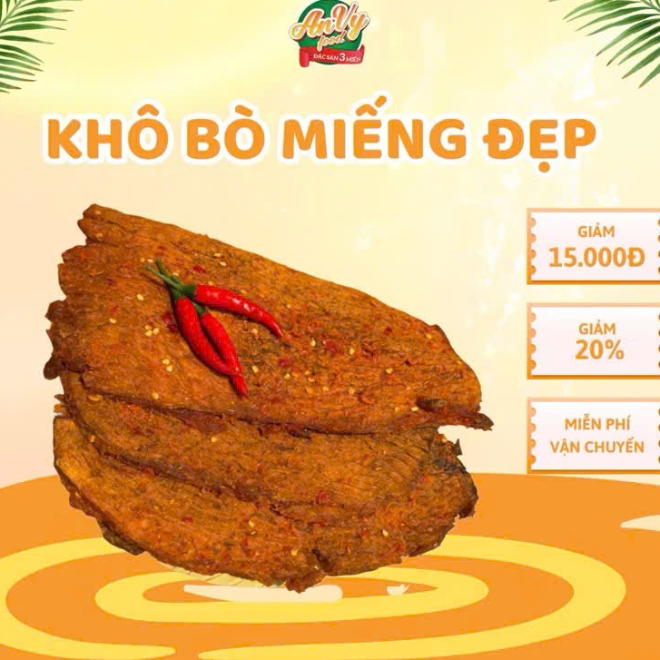 Khô bò miếng loại ngon đặc biệt , cay ngon CỰC PHẨM  500g - Thế Giới Đồ Ăn Vặt - Đồ Ăn Vặt Hà Nội