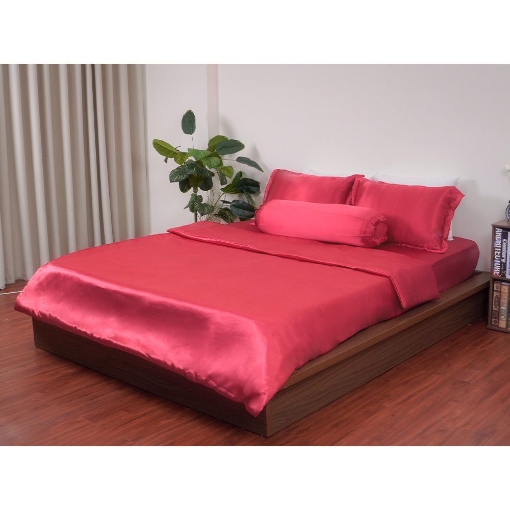 Bộ Chăn Ga Gối Lụa Phi Bóng Lala's Bedding size 1m6 và 1m8 Không Xù Lông Mềm mịn chăn chần bông sẵn | BigBuy360 - bigbuy360.vn