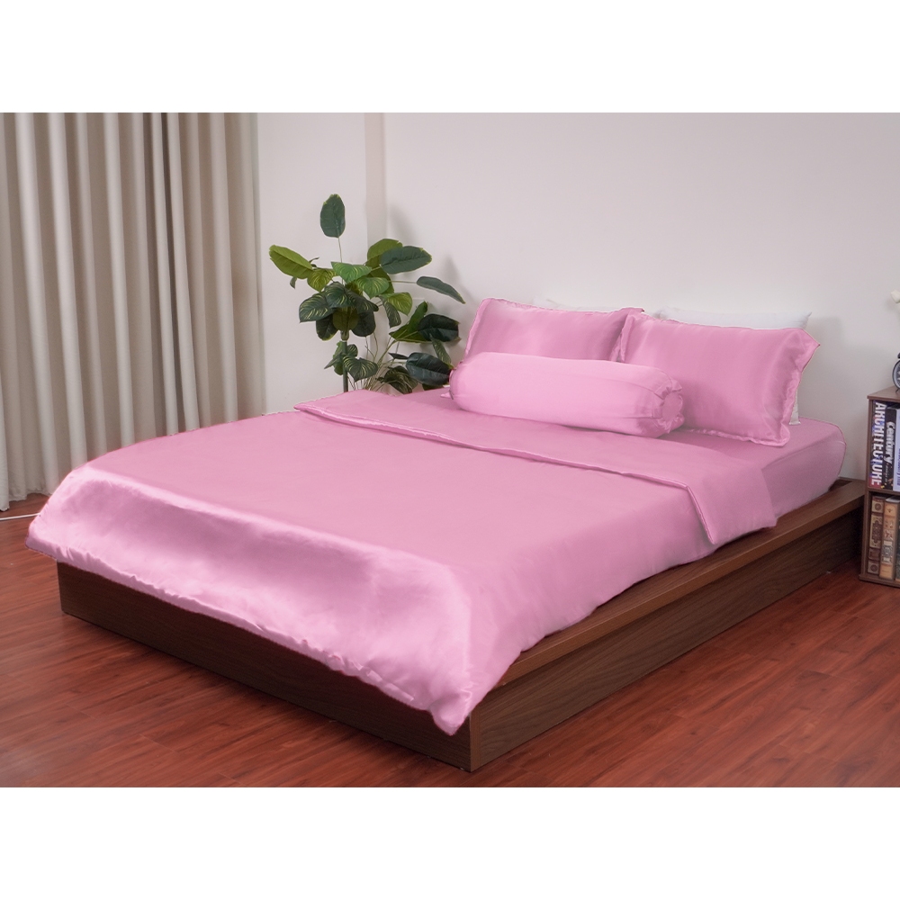 Bộ Chăn Ga Gối Lụa Phi Bóng Lala's Bedding size 1m6 và 1m8 Không Xù Lông Mềm mịn chăn chần bông sẵn | BigBuy360 - bigbuy360.vn