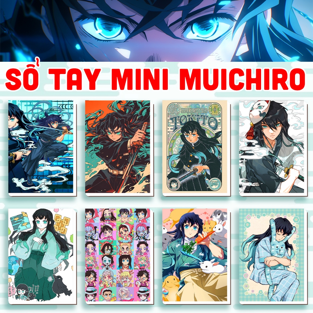 Phụ kiện Tokito Muichiro - Muichirou KNY - Sổ tay mini nhiều mẫu