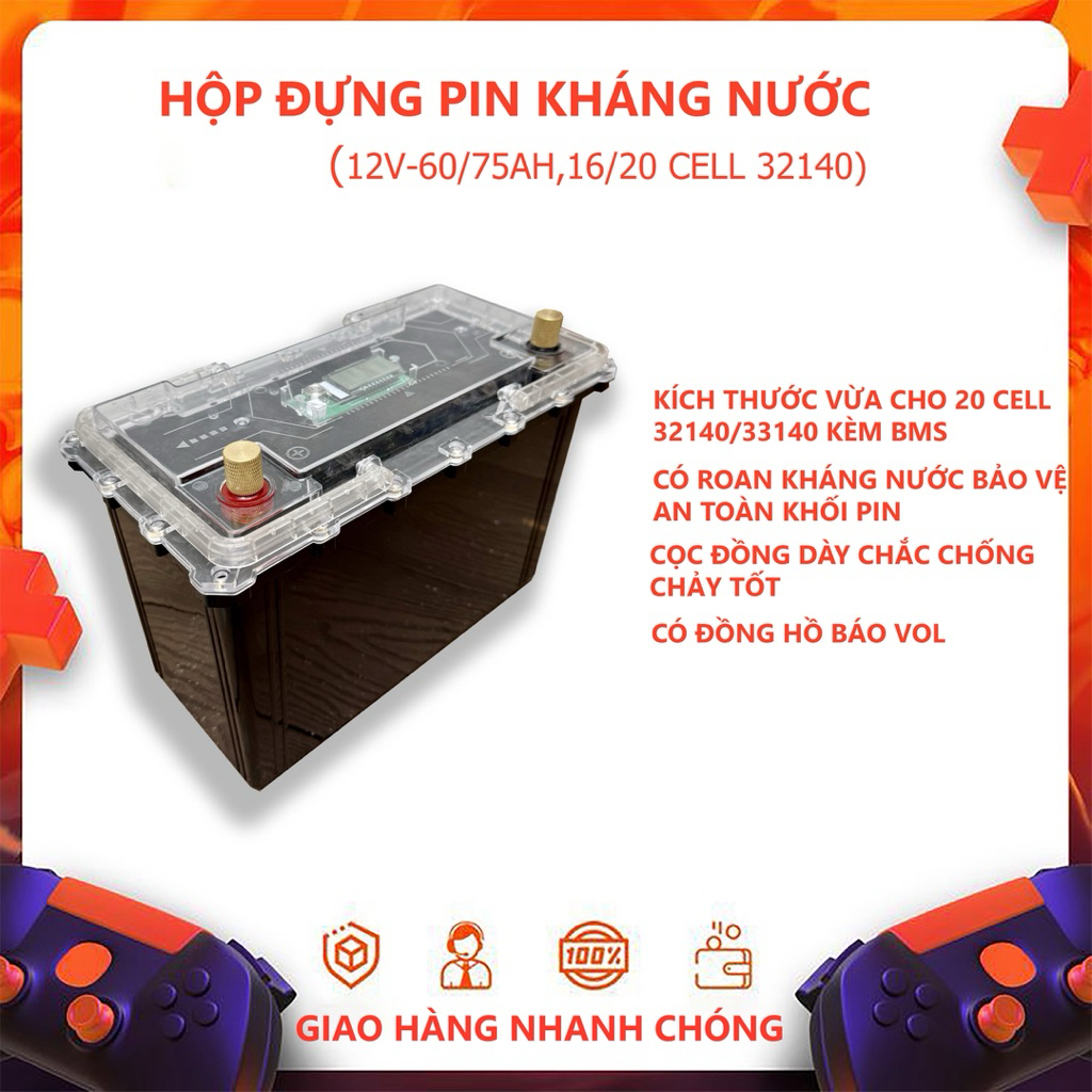 Hộp đựng pin 12v-60/75ah kháng nước