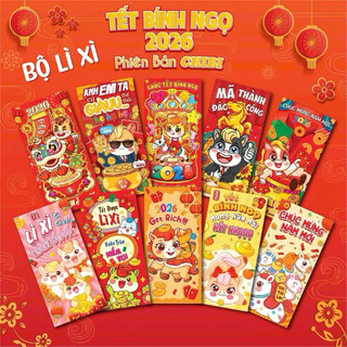 Set 10 Phong Bao Lì Xì Tết 2026 truyền thống tết bính ngọ