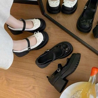   HEIMIN  Giày búp bê nữ sang chảnh đế cao  YU-372 5cm cao cấp bản hộp phom xinh cao cấp - Giày lolita nữ xinh xắn 