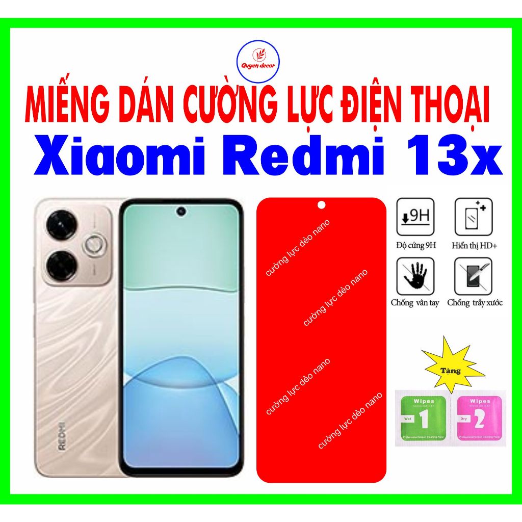 Cường lực dẻo cho điện thoại xiaomi REdmi 13x