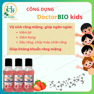 Nước súc miệng trẻ em DoctorBio kids- Chai 250ml- Làm sạch răng miệng, phòng viêm lợi, sâu răng,