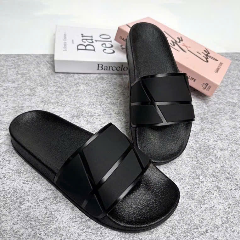 Dép skt kẻ viền sắc nét đế mềm đi êm chân không thấm nước form basic dễ phối đồ - dép boy phố, dép nam nứ, dép lê,sliper
