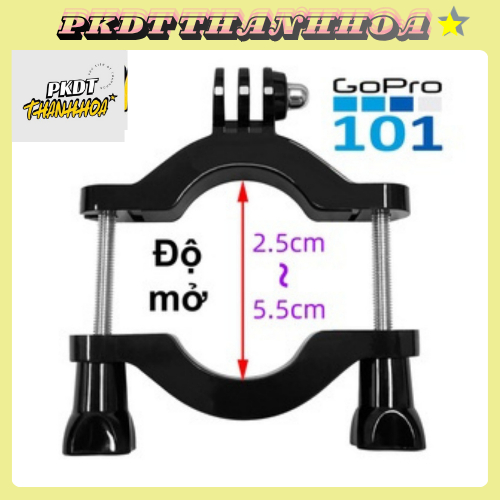 Mount gắn ghi đông xe đạp - pk xe máy cho camera GoPro, SJCAM, EKEN,........- Gopro101 - inoxnamkim 
