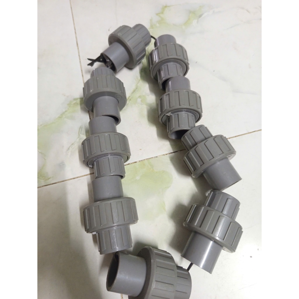 Rắc co Nhựa PVC, Khớp nối sống Phi 21mm,27mm,34mm