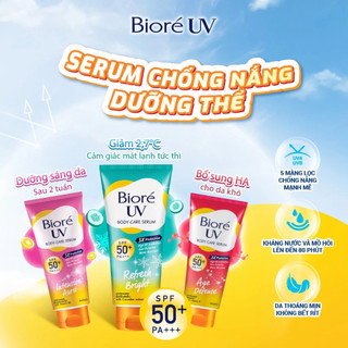 Serum Chống Nắng Dưỡng Thể Kháng Bụi Chống Tia UV Dưỡng Sáng Mịn Mát Lạnh Da Biore 50ml Và 150ml