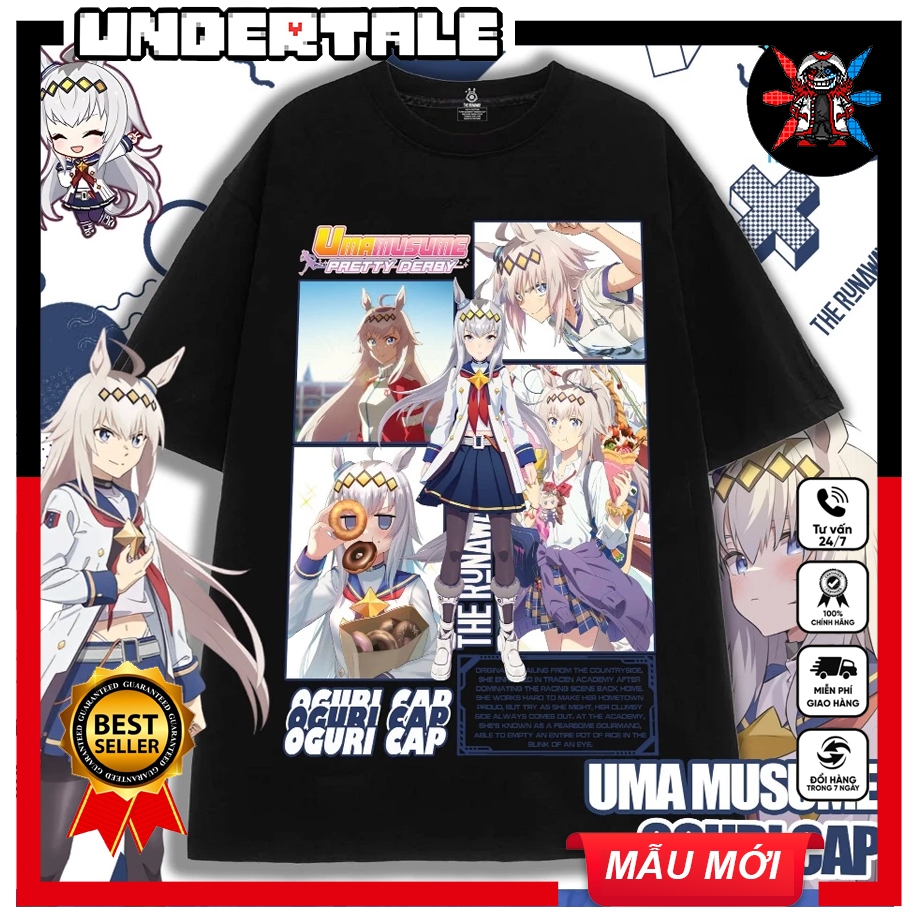 Áo thun Uma Musume: Oguri Cap - khủng long giá rẻ độc đẹp