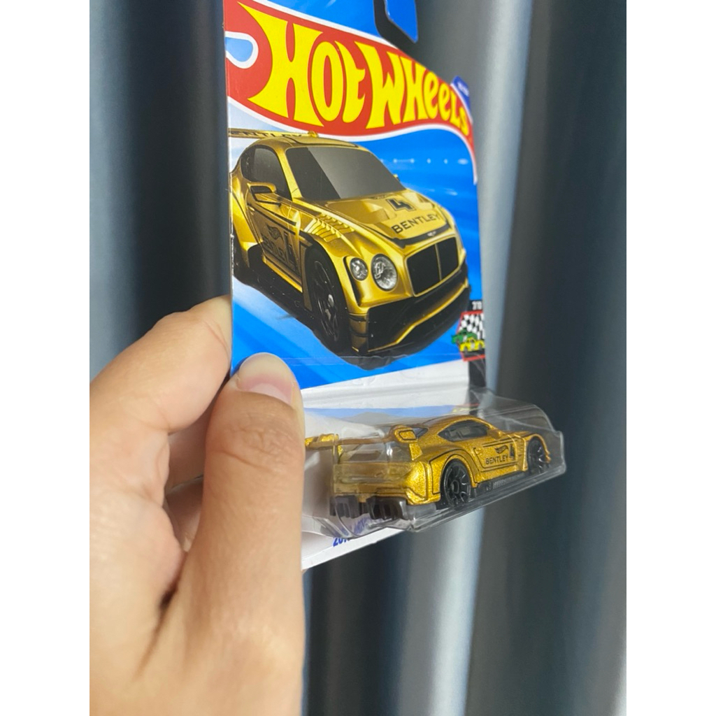 Xe Mô Hình Hot Wheels 2018 BENTLEY CONTINENTAL GT3 Vàng