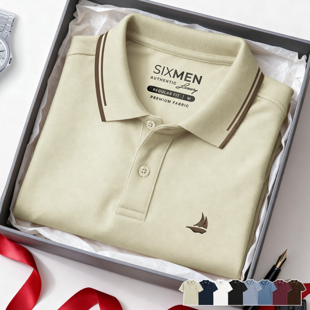 Áo polo nam cao cấp có cổ GALIO [Tặng Kèm Hộp Quà] Vải cá sấu FeelMax thoáng mát - SIXMEN