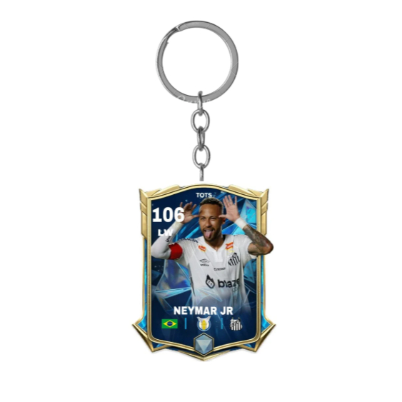 Neymar Junior fc mobile football card tots concept keychain