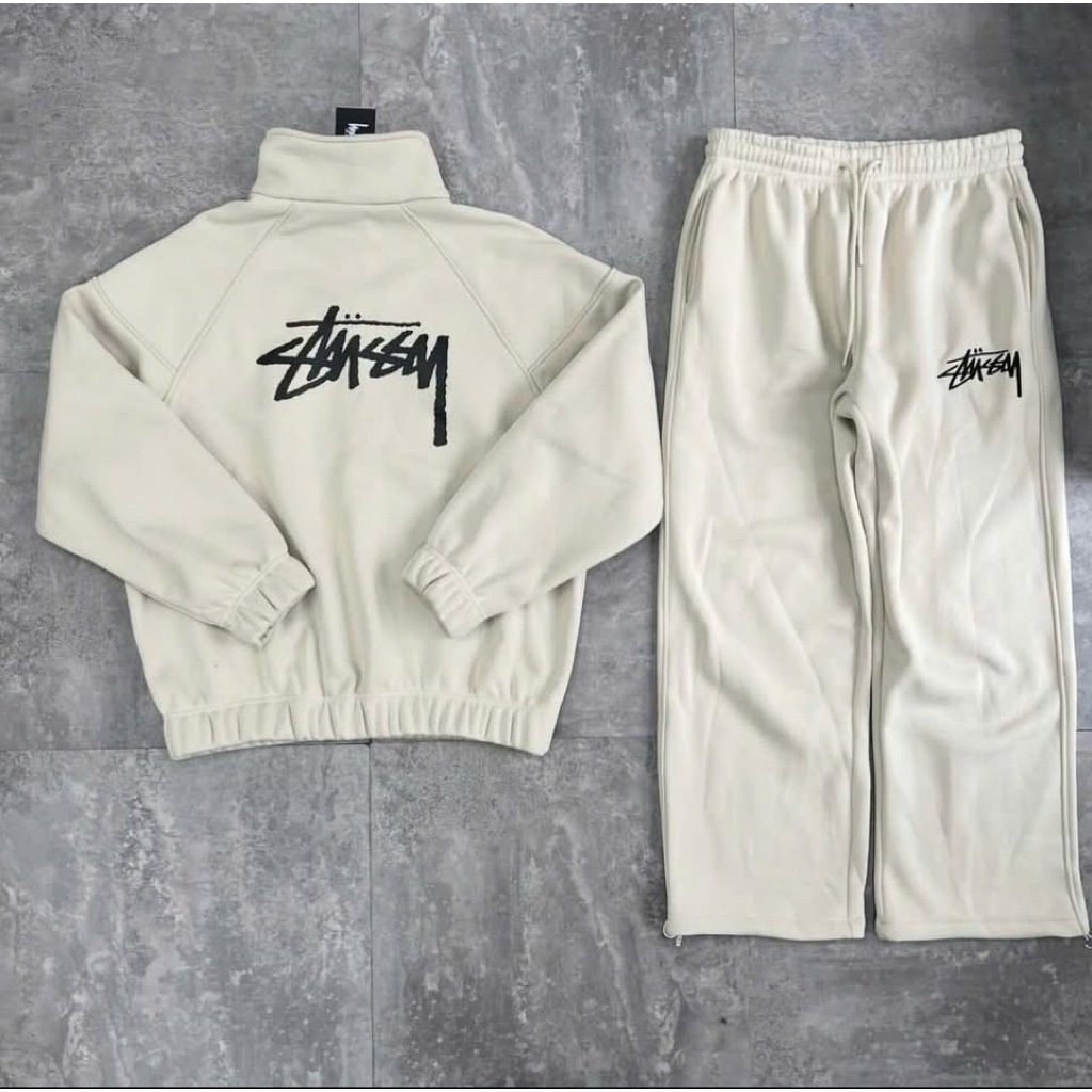 BỘ NỈ thể thao cao cấp - nỉ lót lông cáo, nỉ dày dặn, bộ nỉ nam nữ full size - bộ nỉ stussy
