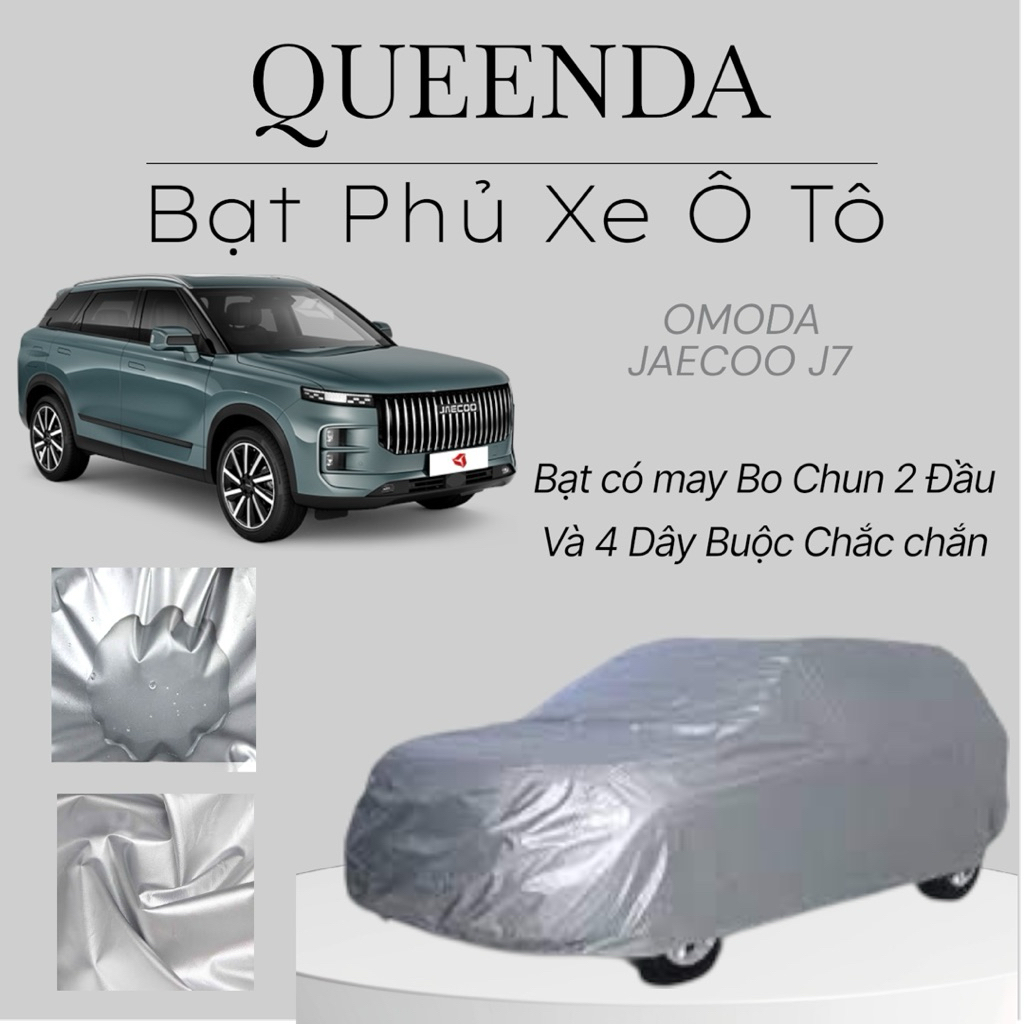 Bạt Phủ Xe Ô Tô Jaecoo J7 Vải Dù Tráng Bạc Chống Mưa, Nắng Tốt Kèm Hộp Đựng - Bạt Trùm Xe Ô Tô Jaeco