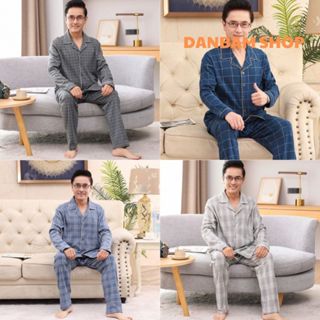 Đồ bộ pyjama, đồ mặc nhà trung niên cho ông bố chất cotton Quảng Châu siêu đẹp làm quà tặng DANBAM SHOP