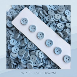 [hàng có sẵn] Set 100 nút sơmi, size 1cm, nhựa nhám siêu xinh NN10.1518