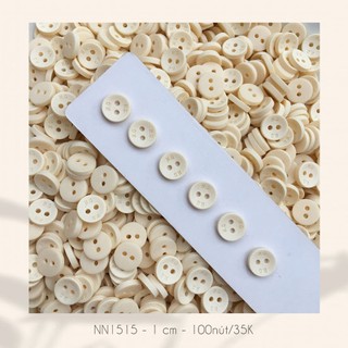 [hàng có sẵn] Set 100 nút sơmi, size 1cm, nhựa nhám siêu xinh NN10.1518