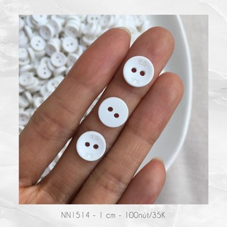[hàng có sẵn] Set 100 nút sơmi, size 1cm, nhựa nhám siêu xinh NN10.1518