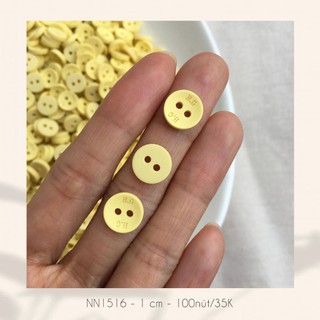 [hàng có sẵn] Set 100 nút sơmi, size 1cm, nhựa nhám siêu xinh NN10.1518