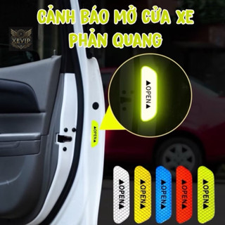 (Cảnh Báo Mở Cửa Xe) Miếng Dán Phản Quang Ô Tô Chữ OPEN – Chống Va Quẹt Ban Đêm, Dán Cố Định Có Sẵn Keo