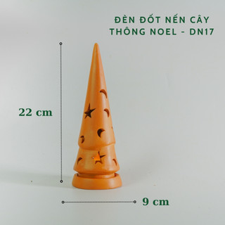 Đèn Đốt Nến Cây Thông Noel - Cây Thông Đất Nung Trang Trí Giáng Sinh