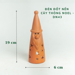 Đèn Đốt Nến Cây Thông Noel - Cây Thông Đất Nung Trang Trí Giáng Sinh
