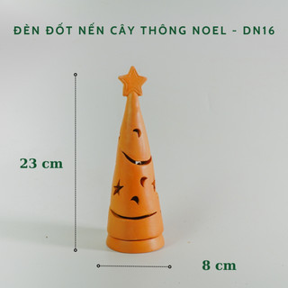 Đèn Đốt Nến Cây Thông Noel - Cây Thông Đất Nung Trang Trí Giáng Sinh