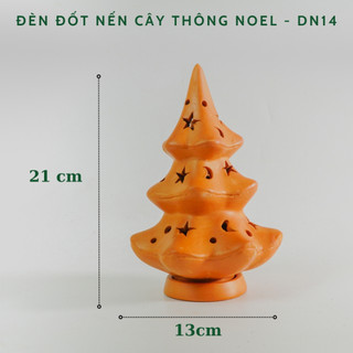 Đèn Đốt Nến Cây Thông Noel - Cây Thông Đất Nung Trang Trí Giáng Sinh