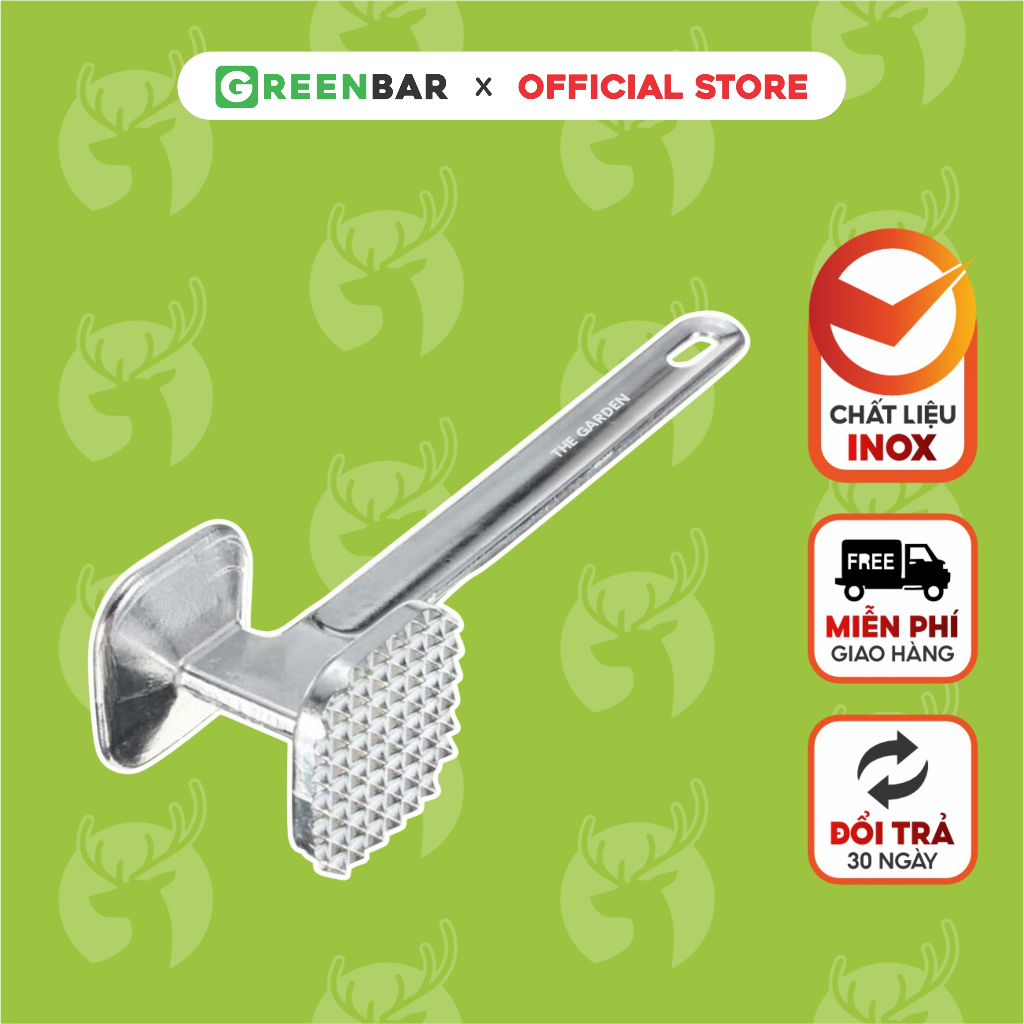 Búa đập thịt GREENBAR búa đập đá chất liệu inox
