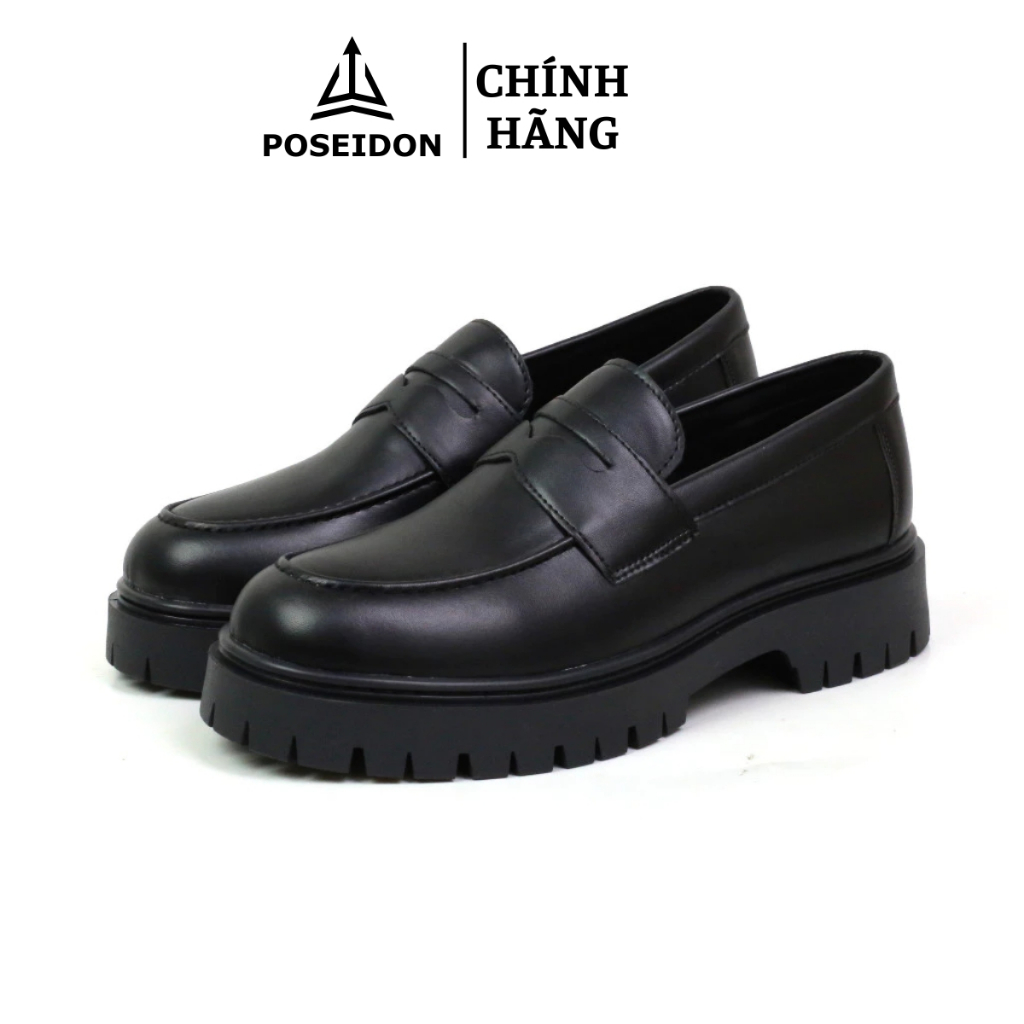 Giày Penny Loafer Da Cao Cấp POSEIDON, Giày Lười Sơn Tùng Hot Trend, Giày Tây nam tăng chiều cao
