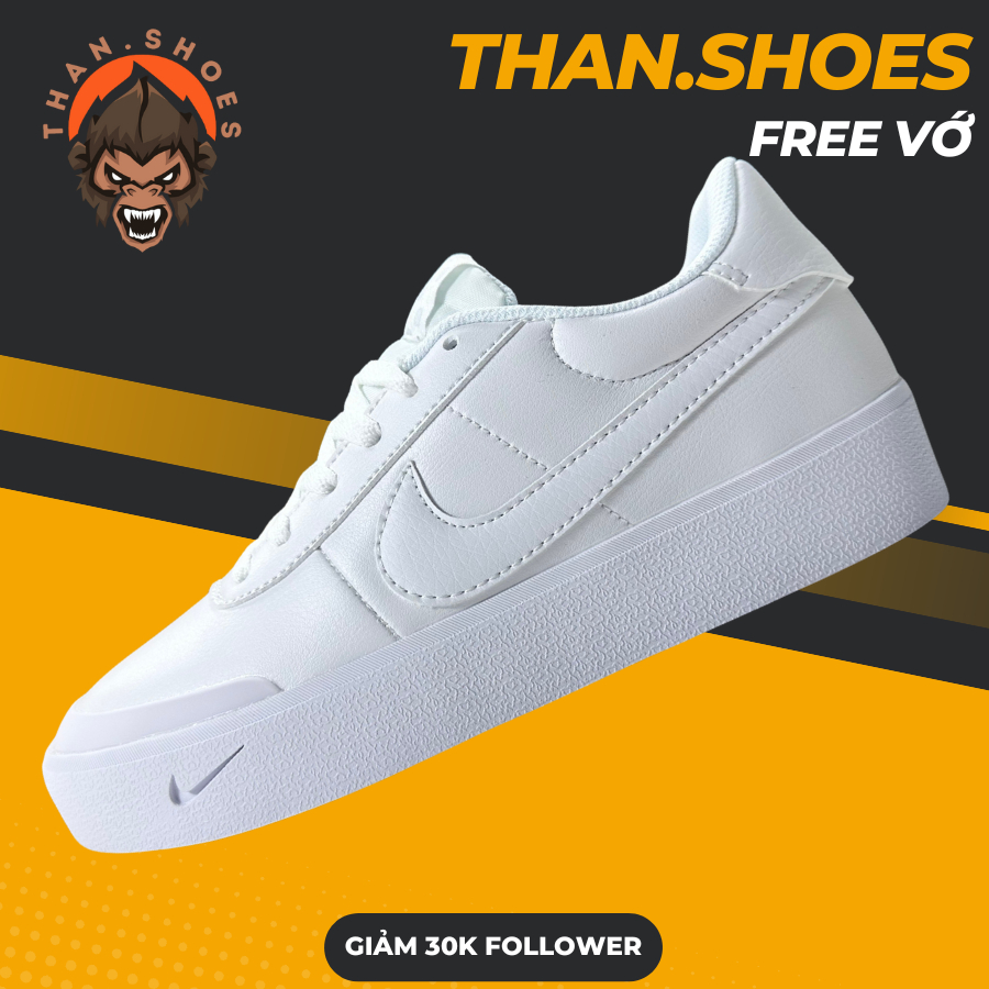 Giày Sneaker Court Shot All White Full Trắng - Than.Shoes