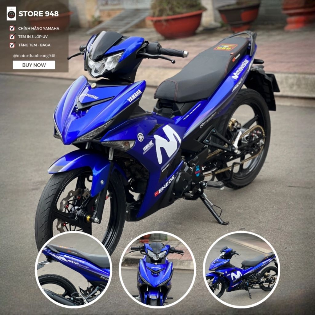 Dàn áo Exciter 150  Xanh Gp Tem Movistar | Hàng Chính Hãng chuẩn đời 2015–2023 | Tặng Tem + Baga + S