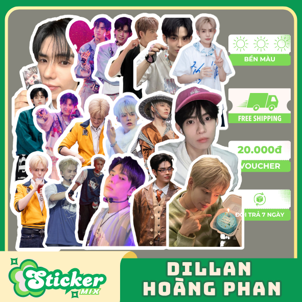 Bộ 50 sticker DILLAN HOÀNG PHAN ATSH Anh Trai Say Hi mùa 2 đẹp chống nước dùng trang trí bàn học, xe