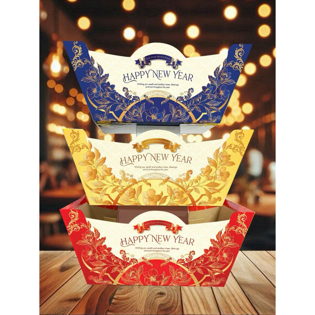 Set 10 mẫu khay tuyền tết happy new year