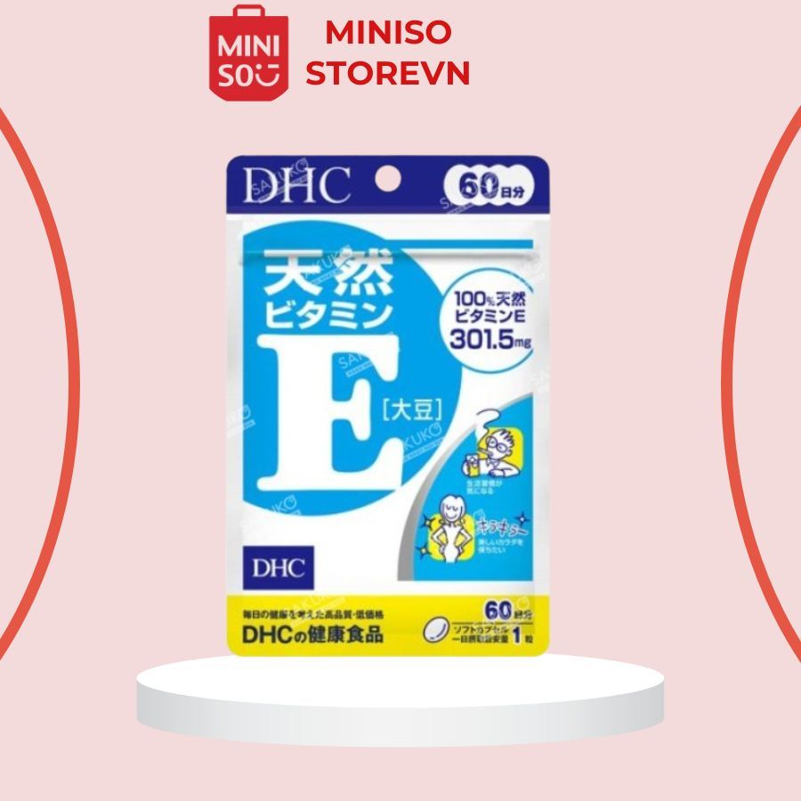 Thực phẩm bảo vệ sức khỏe DHC Natural Vitamin E (soybean) (60 ngày) - Dạng viên uống hỗ trợ bổ sung 