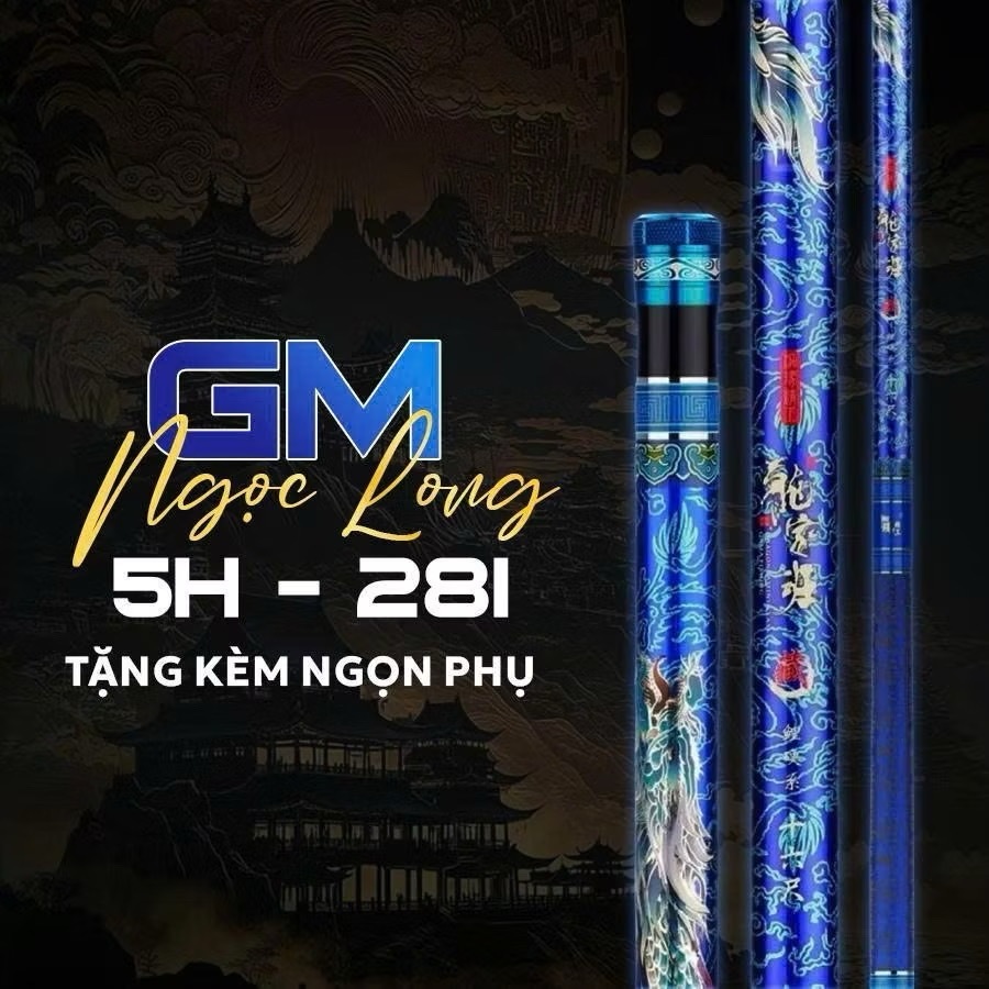 Cần Câu Tay Gama Seiko Ngọc Long 5H – Chất Liệu Carbon | Ngọn Xoay 360, Size 3m6–7m2, Câu Đài Tổng H