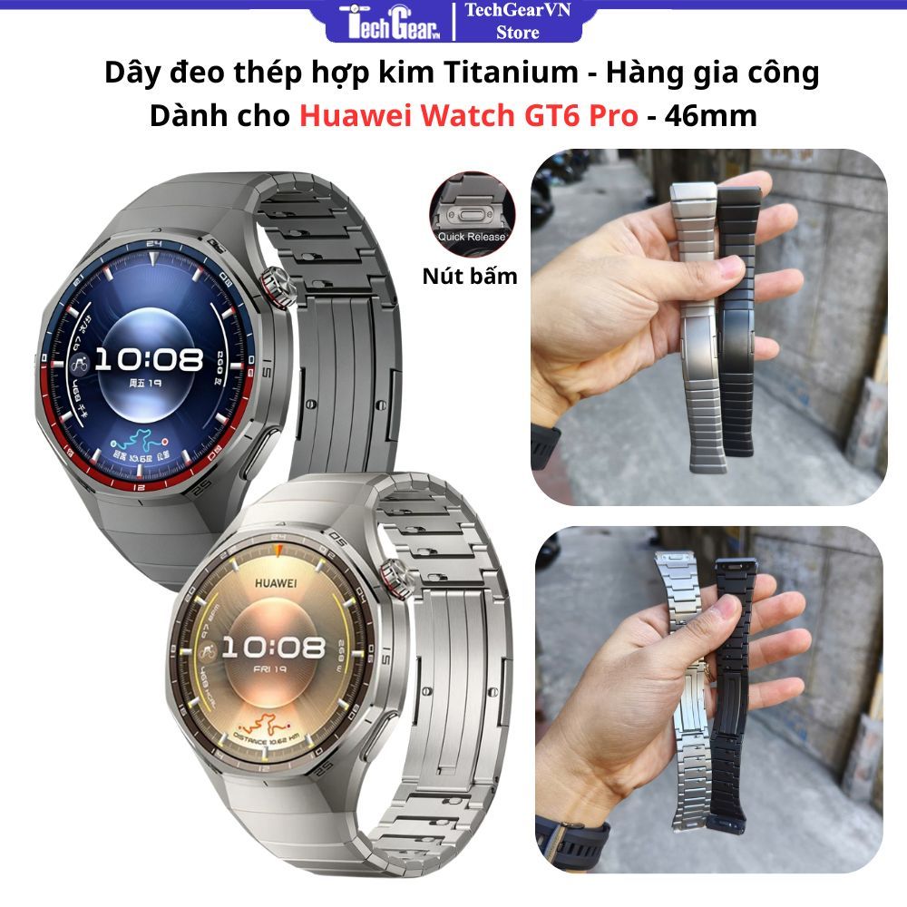 [Loại tốt] Dây đeo thép hợp kim Titan dành cho Huawei Watch GT6 Pro (46mm)